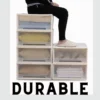 05291c5142f6365171ab41d83377d1ca.webp Modern Big Storage Durable White Transparent Clothes Plastic Drawer Cabinet Stackable