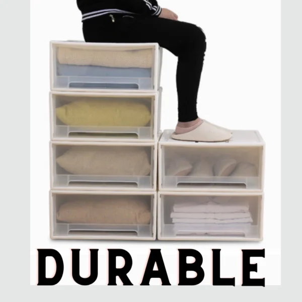 05291c5142f6365171ab41d83377d1ca.webp Modern Big Storage Durable White Transparent Clothes Plastic Drawer Cabinet Stackable