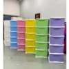 2755f64cff1702b7a1e8d25839fa5a37.webp 5 Tier Plastic Drawer Cabinet Storage Rack Cupboard for Clothes Wardrobe Organizer Random Color