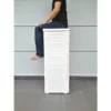 Modern Fully Cover Large Storage Cupboard White Plastic Drawer Cabinet Organizer