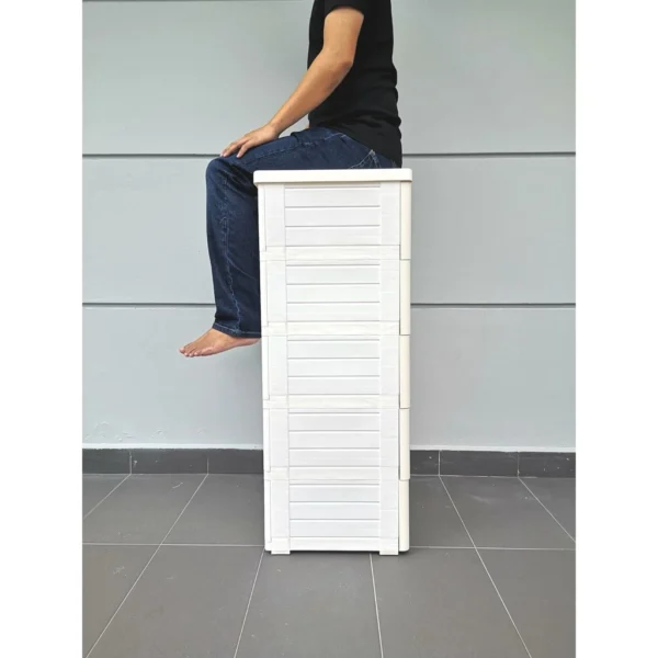 Modern Fully Cover Large Storage Cupboard White Plastic Drawer Cabinet Organizer