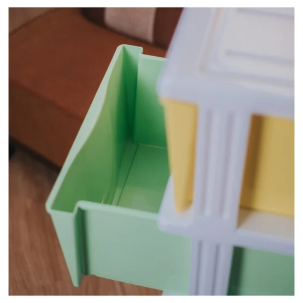 5a624f53e94767c0e188840bfe6ffdf6.webp 5 Tier Plastic Drawer Cabinet Storage Rack Cupboard for Clothes Wardrobe Organizer Random Color