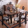 French retro solid wood back dining chair  creative key chair  designer dining table and chair set