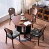 cn-11134207-820l4-ml7lt8gagg7h79.webp French Style Solid Wood Round Dining Table Wabi Sabi Vintage Ash Wood Large Round Table for Home Small Space Mid Century Modern Restaurant Table