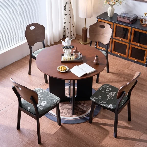 cn-11134207-820l4-ml7lt8gagg7h79.webp French Style Solid Wood Round Dining Table Wabi Sabi Vintage Ash Wood Large Round Table for Home Small Space Mid Century Modern Restaurant Table