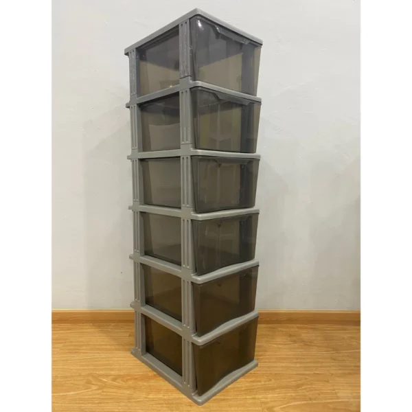 6 Tier Plastic Cabinet Storage Drawer Cupboard Rack Cloths Organizer
