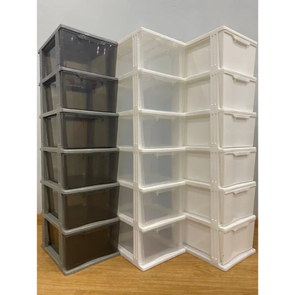 6 Tier Plastic Cabinet Storage Drawer Cupboard Rack Cloths Organizer