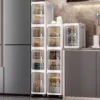 my-11134207-820l8-mlsmz4y6u60y9e.webp Foldable Slim Gap Storage Cabinet 20CM Moving Rack Narrow Organizer Storage Cabinet With Wheels