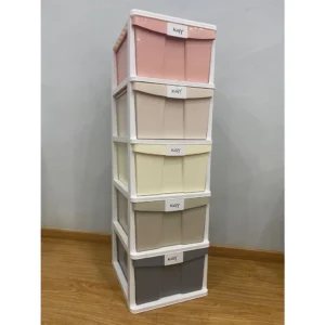 5 Tier Plastic Cabinet Storage Drawer Cupboard Rack Cloths Organizer