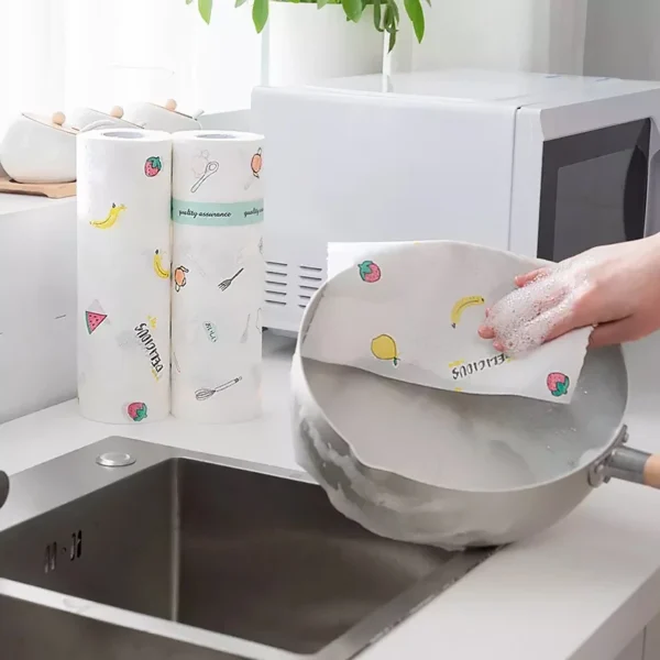 sg-11134201-22120-i5iakqjljglv57.webp Disposable Stain Removal Kitchen Towel Paper Tissue 50pcs Washable Cookware Utensil Dish Cloth Rag