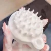 Bristle Head Scalp Massager Soft Exfoliator Dandruff Removal Flexible Shampoo Cleansing Scrubber