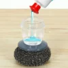 Soap Dispensing Palm Brush Soap Dispenser Scrubber Kitchen Utensil Dishes Pans Sink Cleaning Tools