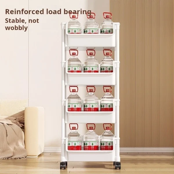 Storage Rack With Wheels Movable Multi Layer Storage Rack