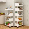 Storage Rack With Wheels Movable Multi Layer Storage Rack