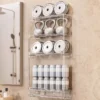 Transparent Wall Mounted Cosmetic Storage Cabinet Dustproof and Waterproof Drawer with Straps