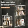 Transparent Wall Mounted Cosmetic Storage Cabinet Dustproof and Waterproof Drawer with Straps