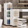 sg-11134201-81zvf-mio7wtdnhgci2b.webp Foldable Slim Gap Storage Cabinet 20CM Moving Rack Narrow Organizer Storage Cabinet With Wheels