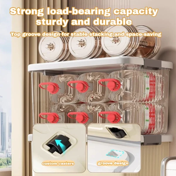 Transparent Storage Box Stackable With Lid Large Capacity Clothes Toys Sundries Storage Organizer