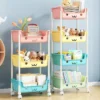 Adjustable Layer Kids Toys Storage Trolley Storage Rack Multipurpose Storage Rack