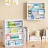 Medicine Storage Box Wall Hanging Large Capacity Cabinet With Transparent Drawers Waterproof   Stackable Design
