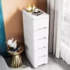 Slim Plastic Drawer Gap Organizer Drawer Moving Rack Narrow Organizer Storage Cabinet