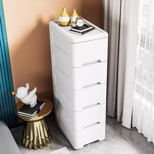 Slim Plastic Drawer Gap Organizer Drawer Moving Rack Narrow Organizer Storage Cabinet