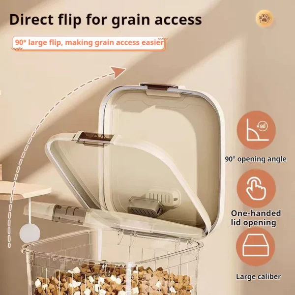 5kg Pet Food Storage Box Bucket Durable Sealed Home Rice Bucket Container Dog Cat Food Snack Box Moisture proof