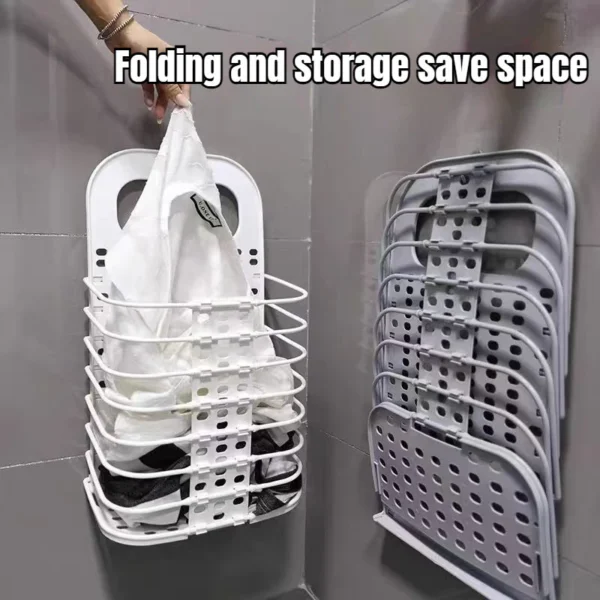 Foldable Large Capacity Laundry Basket Portable Clothes Storage Basket Space Saving Home Organizer