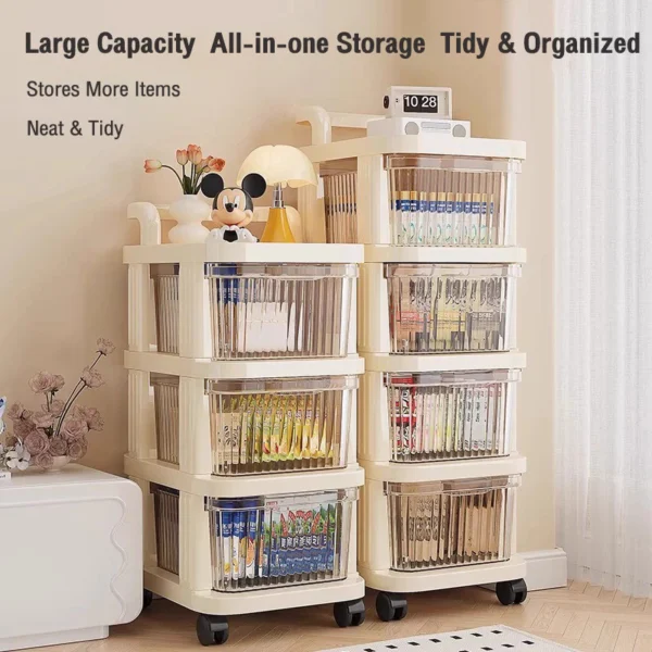 sg-11134201-8260f-mldiuz5onwg590.webp Drawer Style Storage Trolley With Wheels Movable Organizer For Toys Snacks Baby Supplies Household Storage Rack
