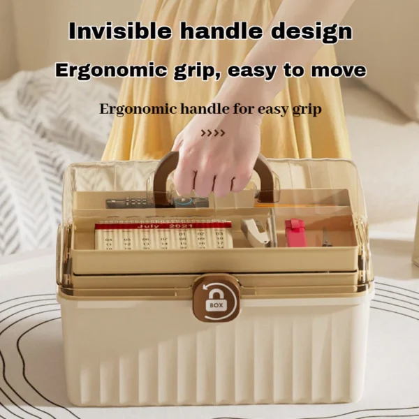 sg-11134201-82615-mkag9xvfen7rac.webp Portable Medicine Box Plastic First Aid Kit Transparent Storage Box Household Emergency Care Box