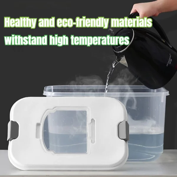 Household Cartoon Rice Tank Push Pull Rice Storage Container Food Grade Moisture Proof