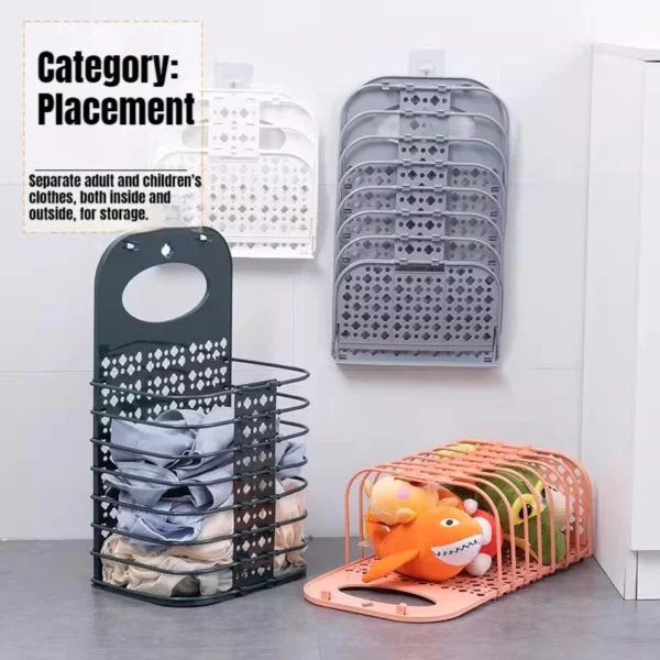 Foldable Large Capacity Laundry Basket Portable Clothes Storage Basket Space Saving Home Organizer
