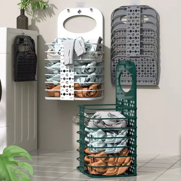 Foldable Large Capacity Laundry Basket Portable Clothes Storage Basket Space Saving Home Organizer