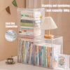 Transparent Acrylic Foldable Book Storage Box Desktop Organizer Shelf Room School Office Book Shelf