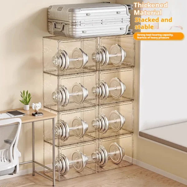 Transparent Acrylic Foldable Book Storage Box Desktop Organizer Shelf Room School Office Book Shelf