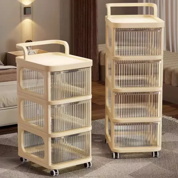 sg-11134201-82635-mldiuyhqihoi12.webp Drawer Style Storage Trolley With Wheels Movable Organizer For Toys Snacks Baby Supplies Household Storage Rack