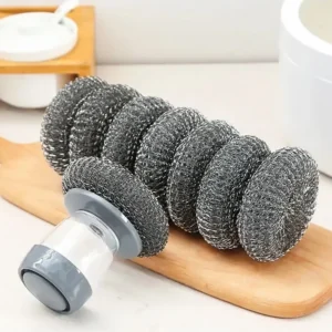 Soap Dispensing Palm Brush Soap Dispenser Scrubber Kitchen Utensil Dishes Pans Sink Cleaning Tools
