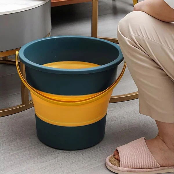 Collapsible Water Bucket Portable Fishing Car Wash Home Cleaning Picnic Outdoor Foldable Handle Pail