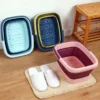 Nordic Square Shape Foldable Collapsible Bath Bucket Large Capacity Foot Relaxer Thermal Massage Tub
