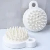 Bristle Head Scalp Massager Soft Exfoliator Dandruff Removal Flexible Shampoo Cleansing Scrubber